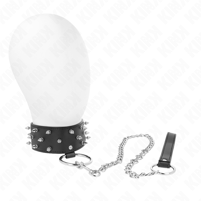 KINK - COLLARE CON GUINZAGLIO 65 CM MODELLO 5 CON BORCHIE REGOLABILE 36-43 CM X 5 CM