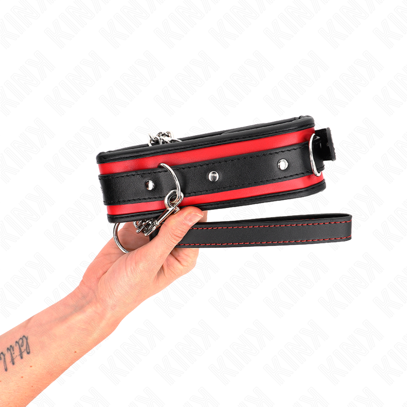 KINK - COLLARE PESANTE CON GUINZAGLIO 65 CM MODELLO 2 REGOLABILE 36,5-50 CM