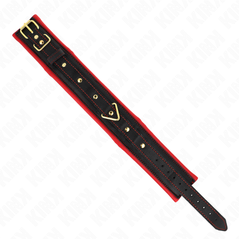 KINK - COLLARE CON GUINZAGLIO IN TESSUTO TINTA UNITA REGOLABILE 33-48 CM X 5,7 CM