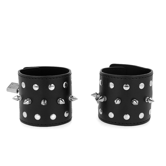 KINK - CINTURINI PER POLSI PUNK CON PUNTE 25 X 6 CM