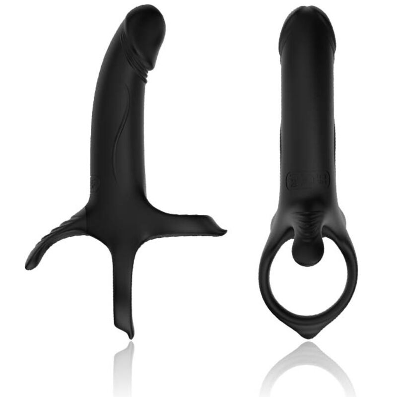 ARMONY - ANELLO PENE VIBRANTE CON DILDO NERO