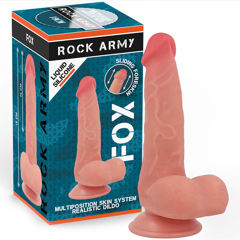 ROCKARMY - FOX DILDO IN SILICONE LIQUIDO 19 CM -O- 3,2 CM