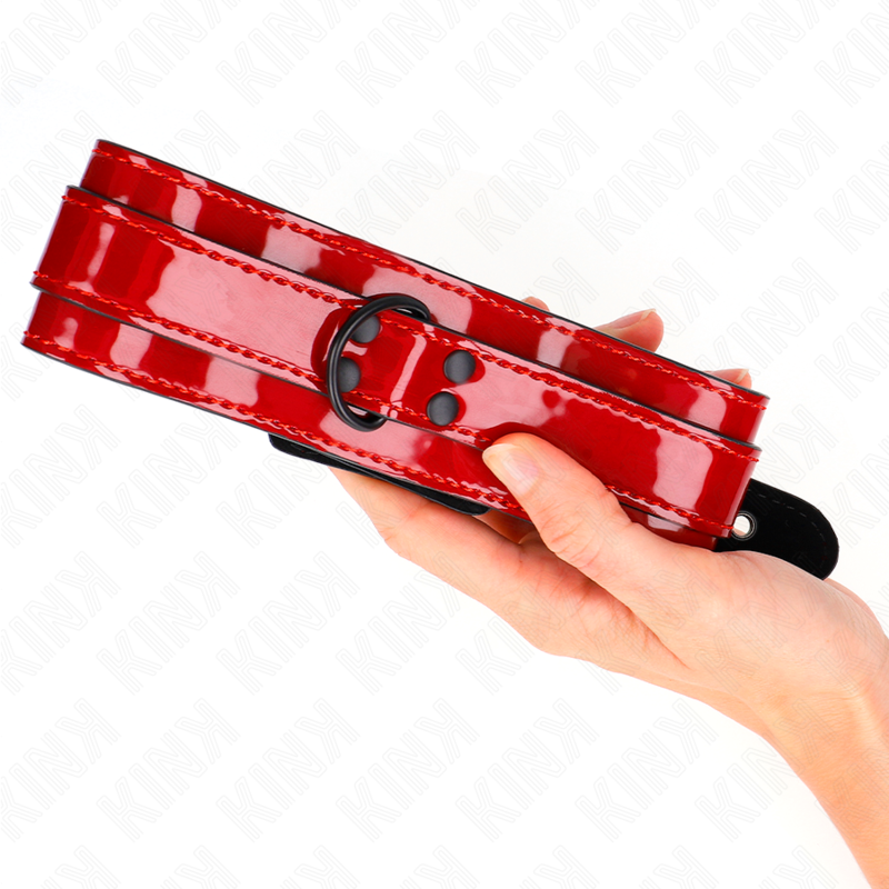 KINK - COLLARE REGOLABILE ROSSO VINO 37,5-49,5 CM X 5 CM