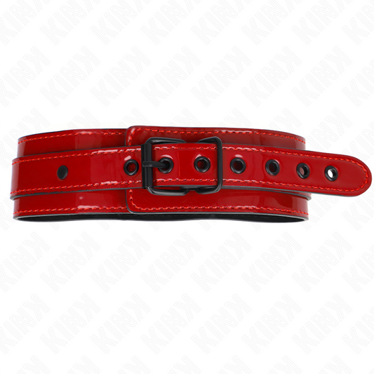KINK - COLLARE REGOLABILE ROSSO VINO 37,5-49,5 CM X 5 CM