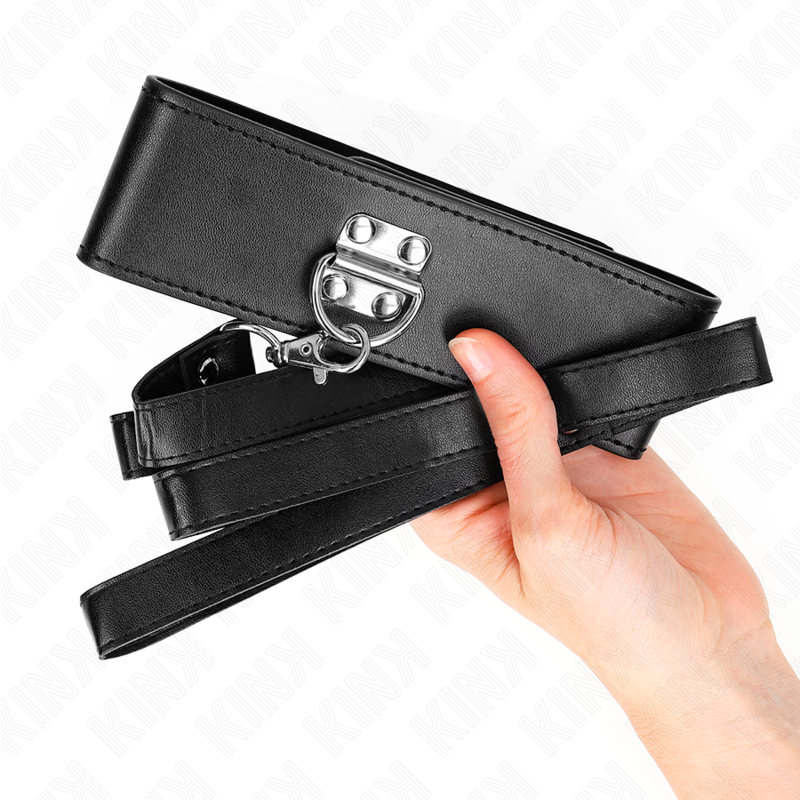 KINK - COLLARE CON GUINZAGLIO 116 CM MODELLO 2 REGOLABILE 36-43 CM X 5 CM