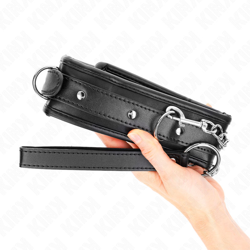 KINK - COLLARE PESANTE CON GUINZAGLIO 65 CM MODELLO 1 REGOLABILE 36,5-50 CM