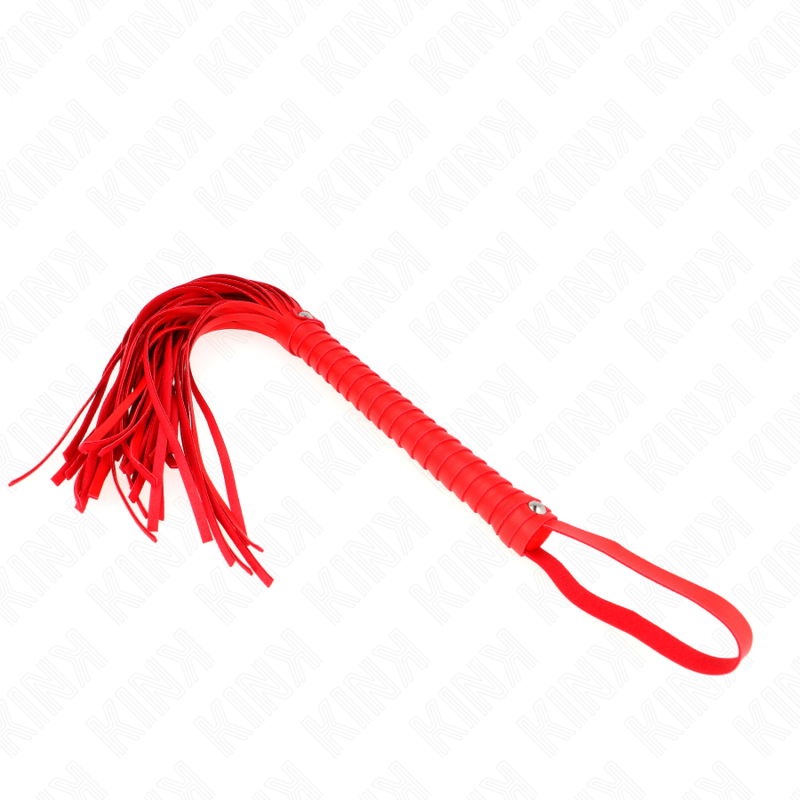 KINK - FRUSTA CON MANICO ROSSO TESTURIZZATO 48,5 CM
