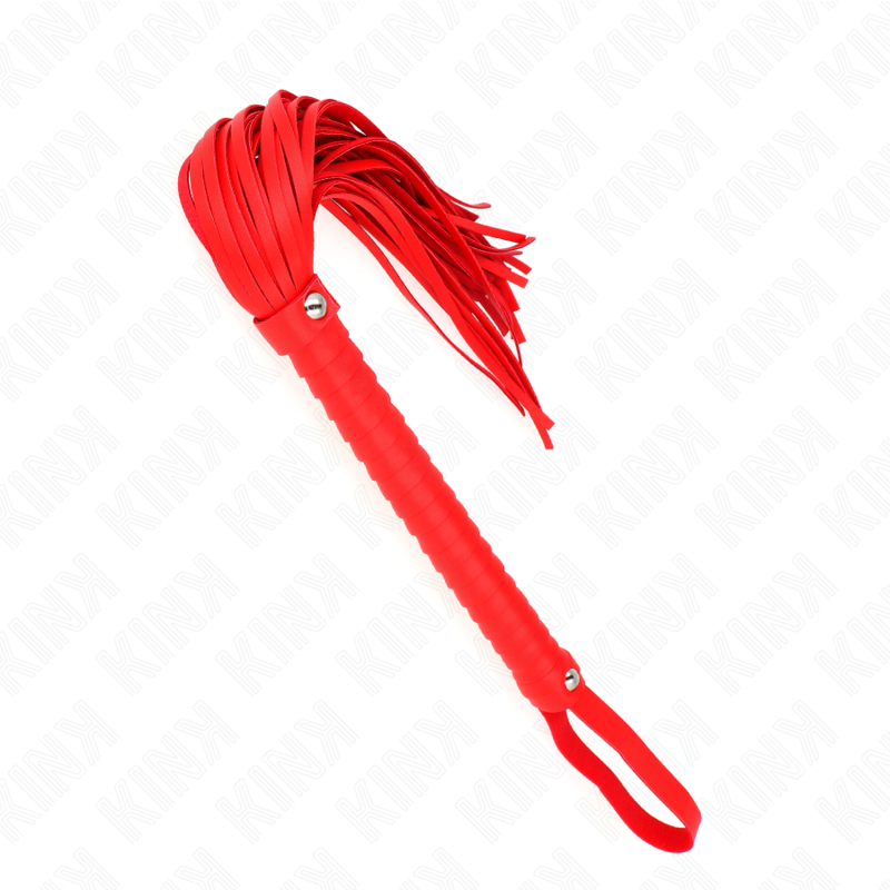 KINK - FRUSTA CON MANICO ROSSO TESTURIZZATO 48,5 CM