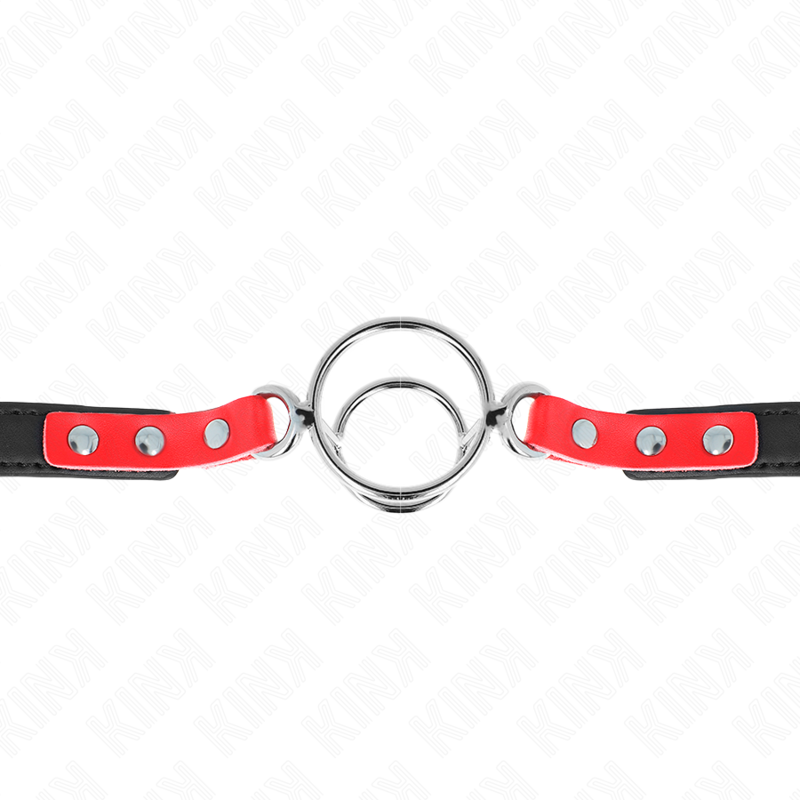 KINK - GAG CON ANELLI MULTIPLI 4 / 4,8 CM ROSSO 38 X 56 CM
