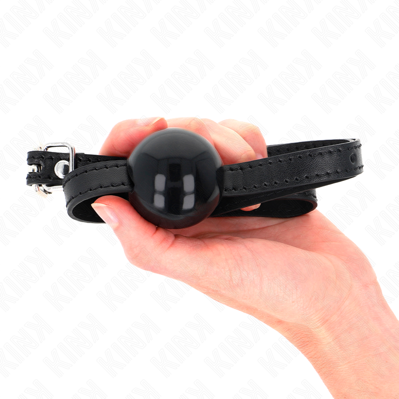 KINK - BALL GAG CON SFERA 4 CM NERA MISURA 65 x 1,5 CM