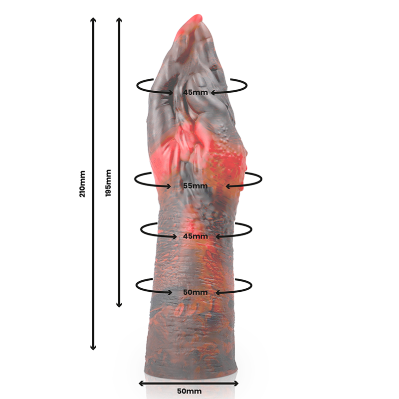 DILDO IN SILICONE LIQUIDO, DESIGN SCULTOREO, BASE VENTOSA