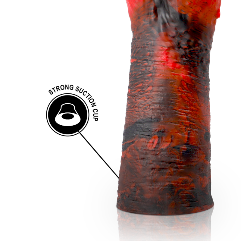 DILDO IN SILICONE LIQUIDO, DESIGN SCULTOREO, BASE VENTOSA