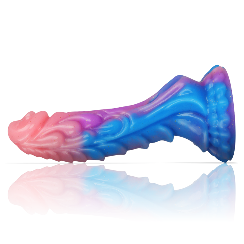DILDO IN SILICONE CON VENTOSA, DESIGN SCULTOREO, BASE ADERENTE