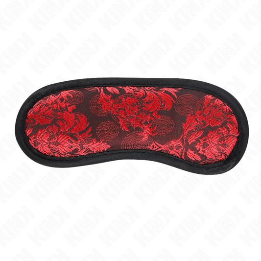 KINK - MASCHERINA OSCURANTE SCANDAL DESIGN IN TESSUTO ROSSO 18,5 x 8 CM