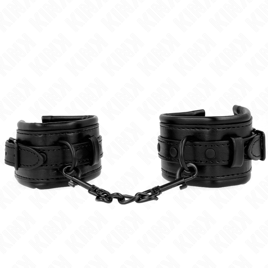 KINK - CINTURINI PER POLSI NERI REGOLABILI 20-30 CM X 6 CM