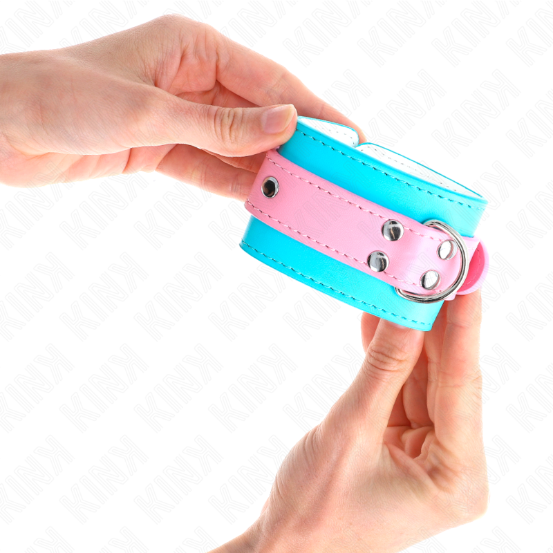 KINK - MANETTE BLU/ROSA REGOLABILI 16-28 CM X 5 CM