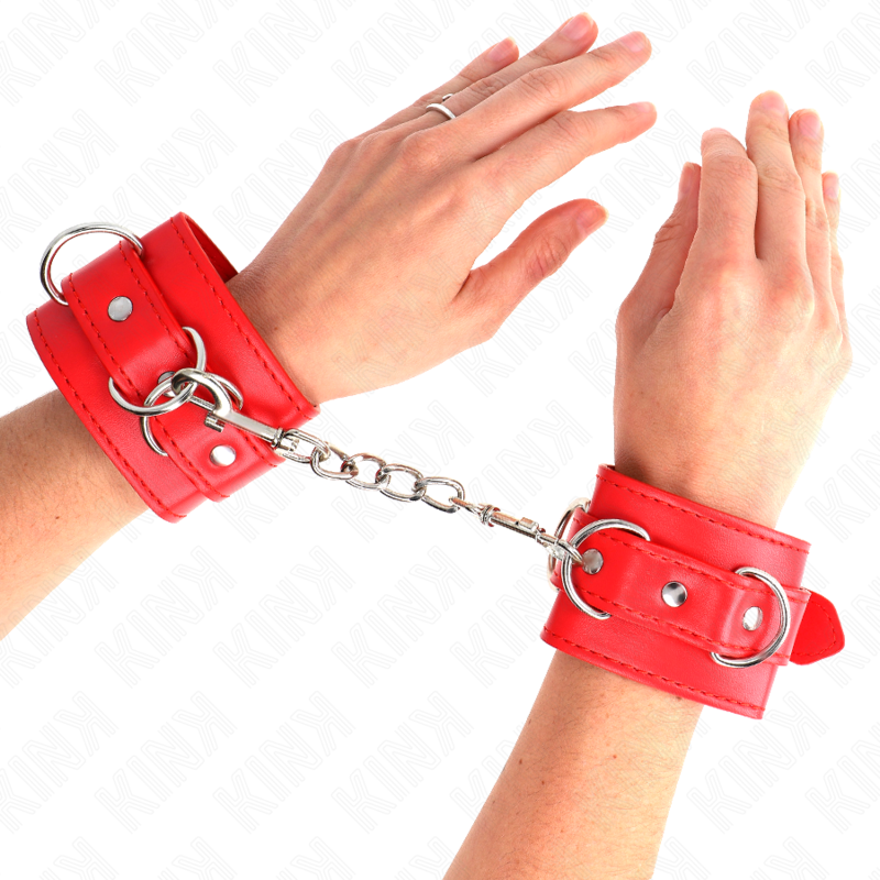 KINK - MANETTE CON 3 ANELLI A D REGOLABILI ROSSE 17,5-25 CM X 6 CM