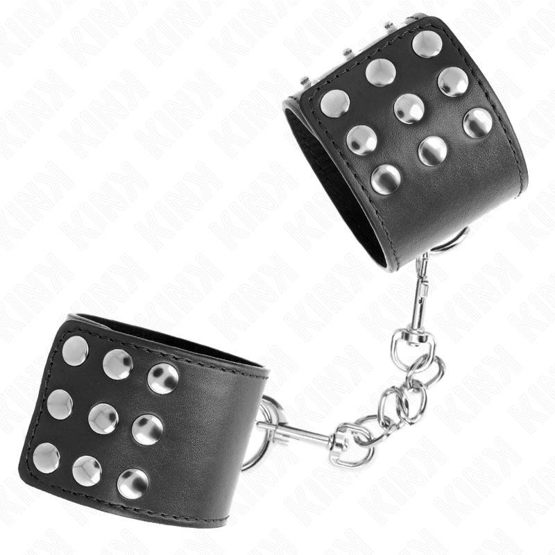 KINK - MANETTE CON CHIUSURA A SCATTO NERE REGOLABILI 19-24 CM X 5,5 CM