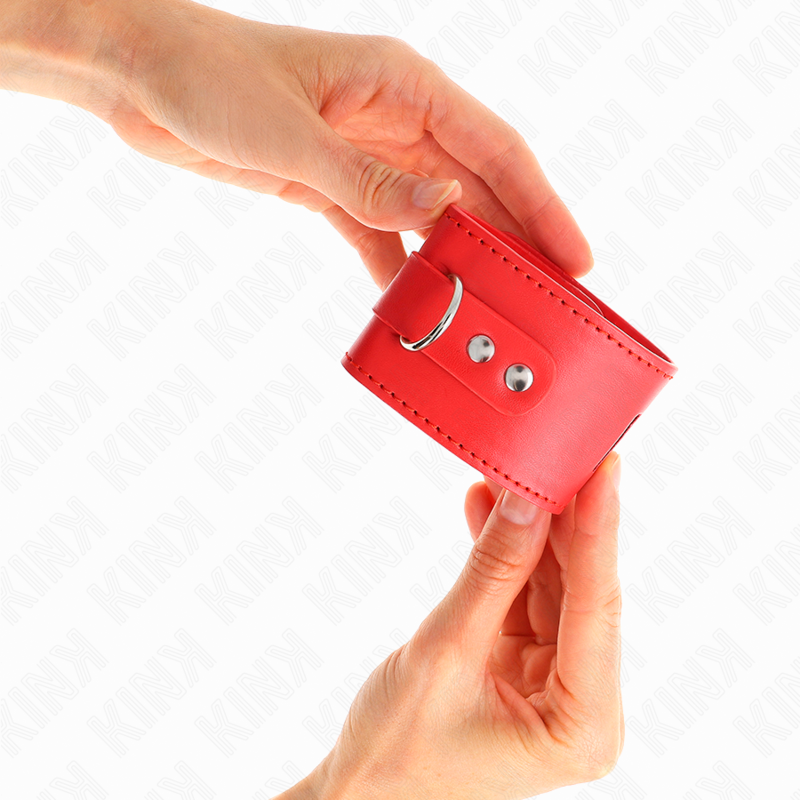 KINK - MANETTE CON CHIUSURA A LUCCHETTO ROSSE REGOLABILI 16-23 CM X 5,5 CM