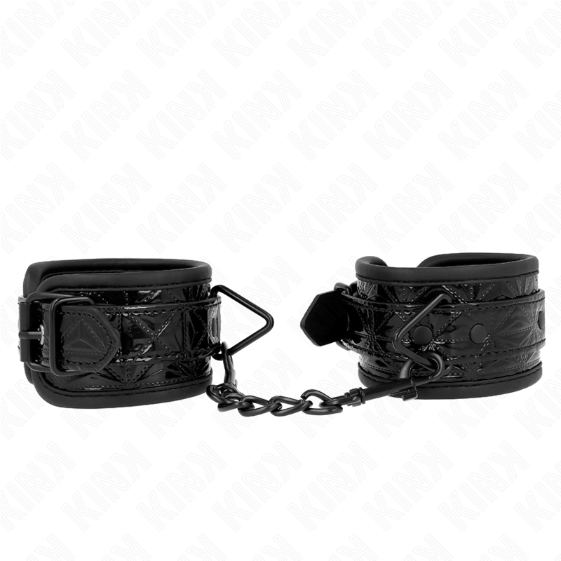 KINK - CINTURINI DA POLSO CON MOTIVO A ROMBO NERI REGOLABILI 17-26 CM X 5,5 CM