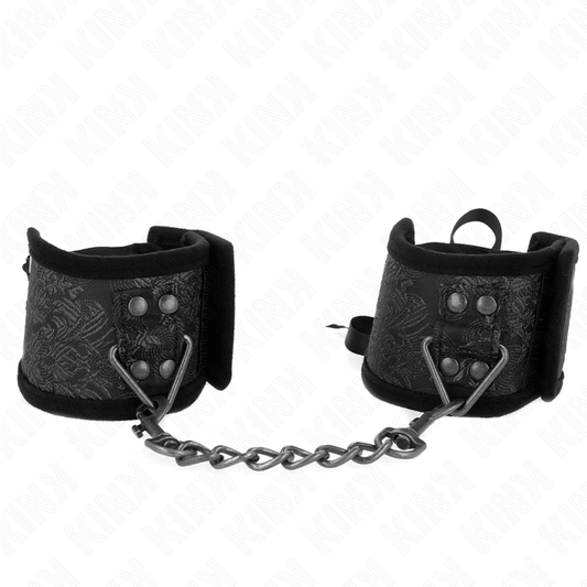 KINK - SCANDAL CINTURINI DA POLSO CON DETTAGLI IN PIZZO NERO 24,5 CM X 6,5 CM