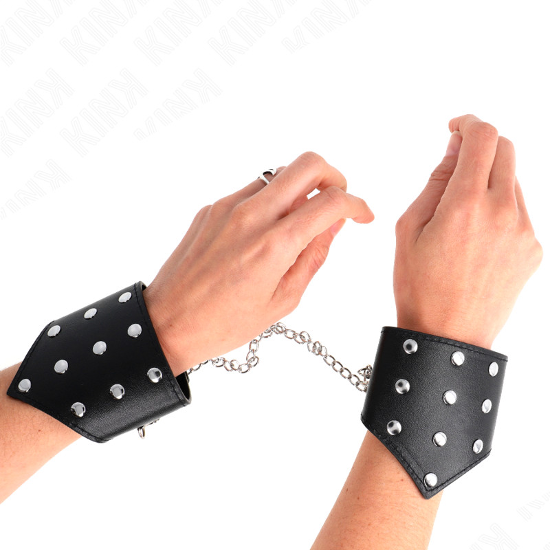 KINK - CINTURINI DA POLSO BLACK POINT STYLE CON CATENA REGOLABILE 17-23 CM X 8,5 CM