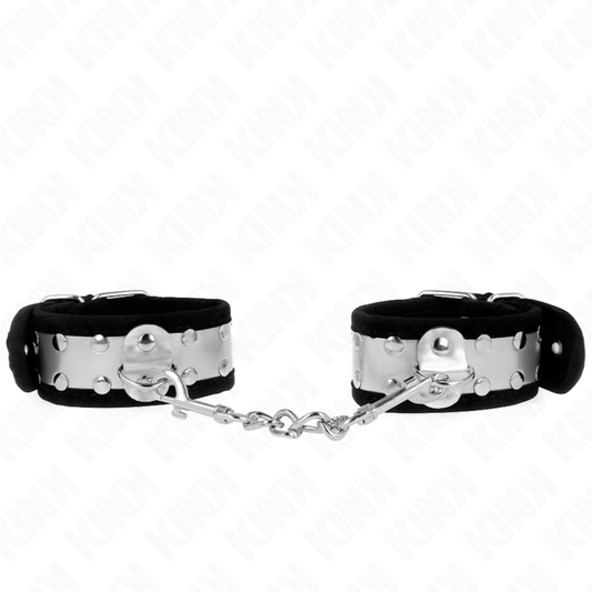 KINK - CINTURINI PER POLSI SOTTILI NERO / ARGENTO 30 X 4 CM