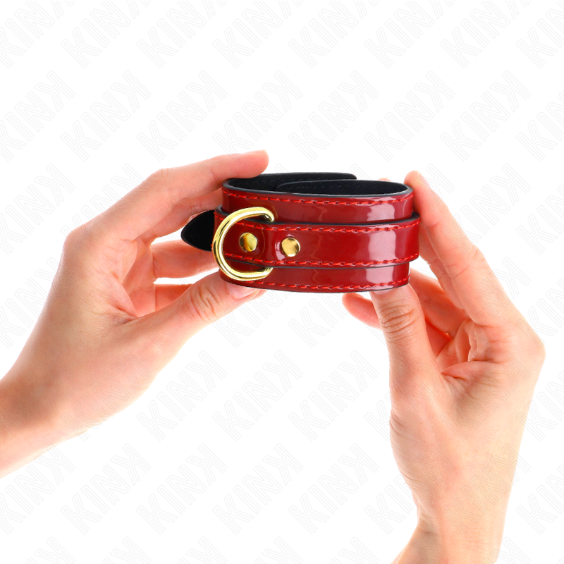 KINK - MANETTE JOANNA ANGEL ROSSE REGOLABILI CON CATENA COLOR ORO 16,5-26 CM X 4 CM