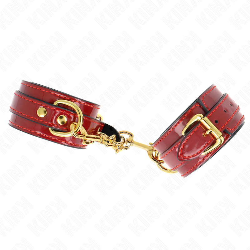 KINK - MANETTE JOANNA ANGEL ROSSE REGOLABILI CON CATENA COLOR ORO 16,5-26 CM X 4 CM