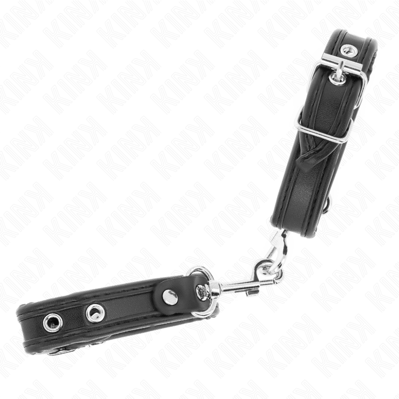 KINK - MANETTE MINI NERE CON BORCHIE REGOLABILI 16-22 CM X 2 CM