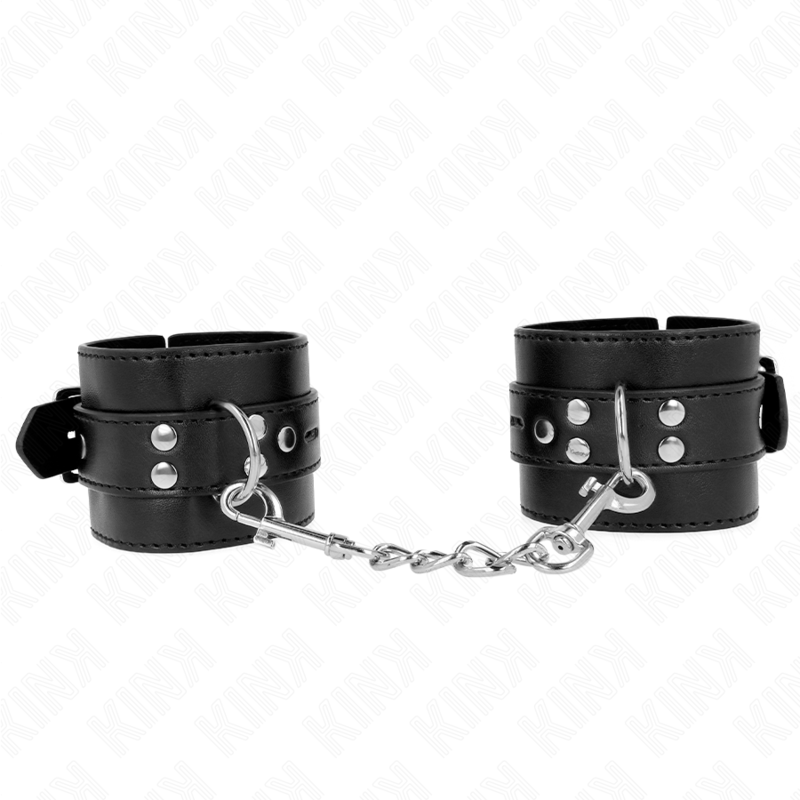 KINK - CINTURINI PER POLSI CON FASCIA NERA REGOLABILE 17-28 CM X 6 CM
