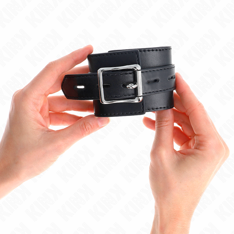 KINK - CINTURINI PER POLSI CON FASCIA NERA REGOLABILE 17-28 CM X 6 CM
