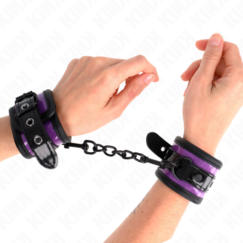 KINK - CINTURINI DA POLSO IN NEOPRENE VIOLA CHIARO REGOLABILI 21-28 CM X 5 CM