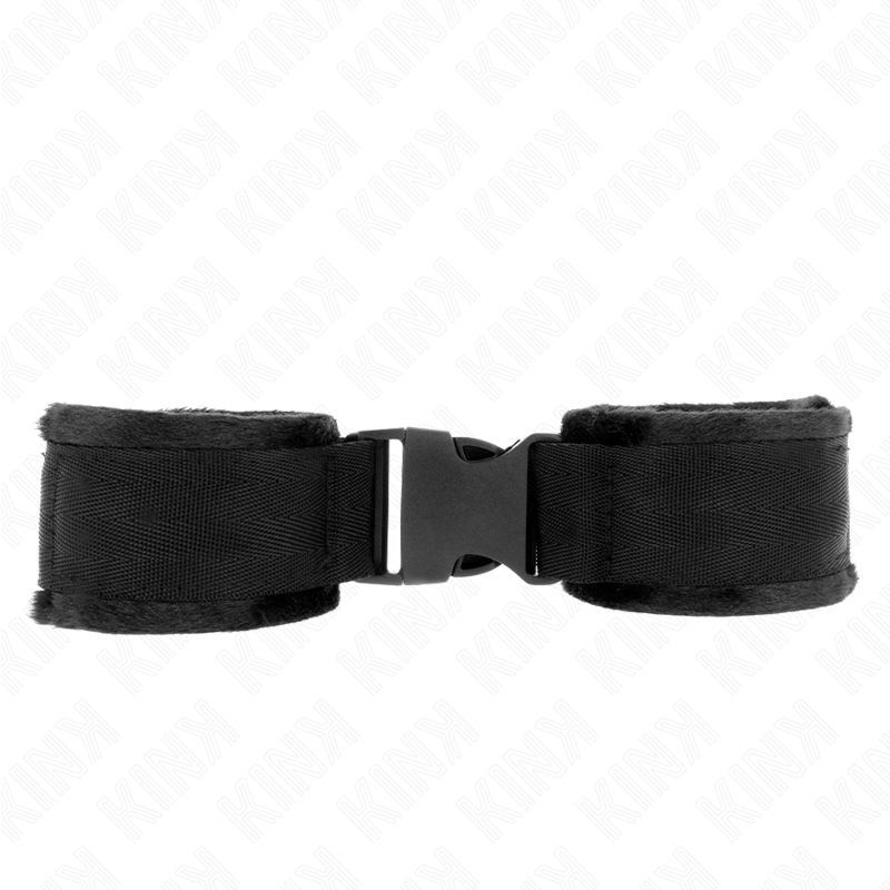 KINK - CINTURINI DA POLSO CON GANCIO E ANELLO IN NYLON ROSSO-NERO MODELLO 1 REGOLABILI 25-35 CM X 6 CM