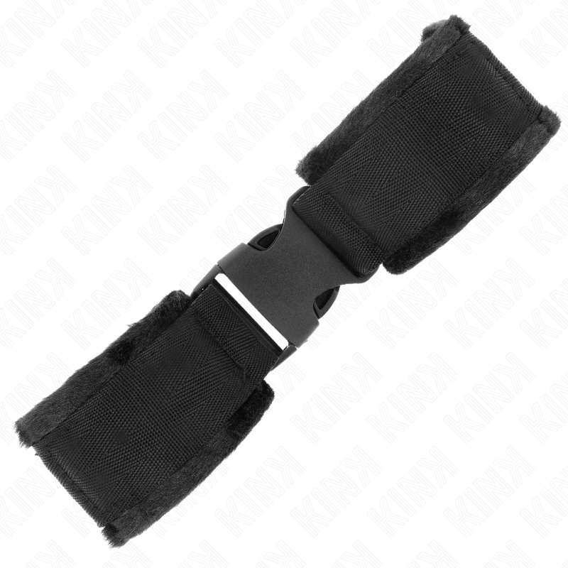 KINK - CINTURINI DA POLSO CON GANCIO E ANELLO IN NYLON ROSSO-NERO MODELLO 1 REGOLABILI 25-35 CM X 6 CM