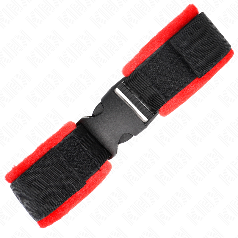 KINK - MANETTE CON GANCI E ANELLI IN NYLON MODELLO NERO 1 REGOLABILI 25-35 CM X 6 CM