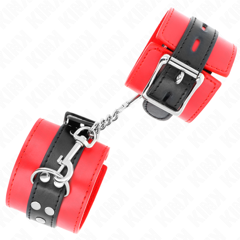 KINK - MANETTE ROSSE CON FASCIA NERA REGOLABILE 17-28 CM X 6 CM