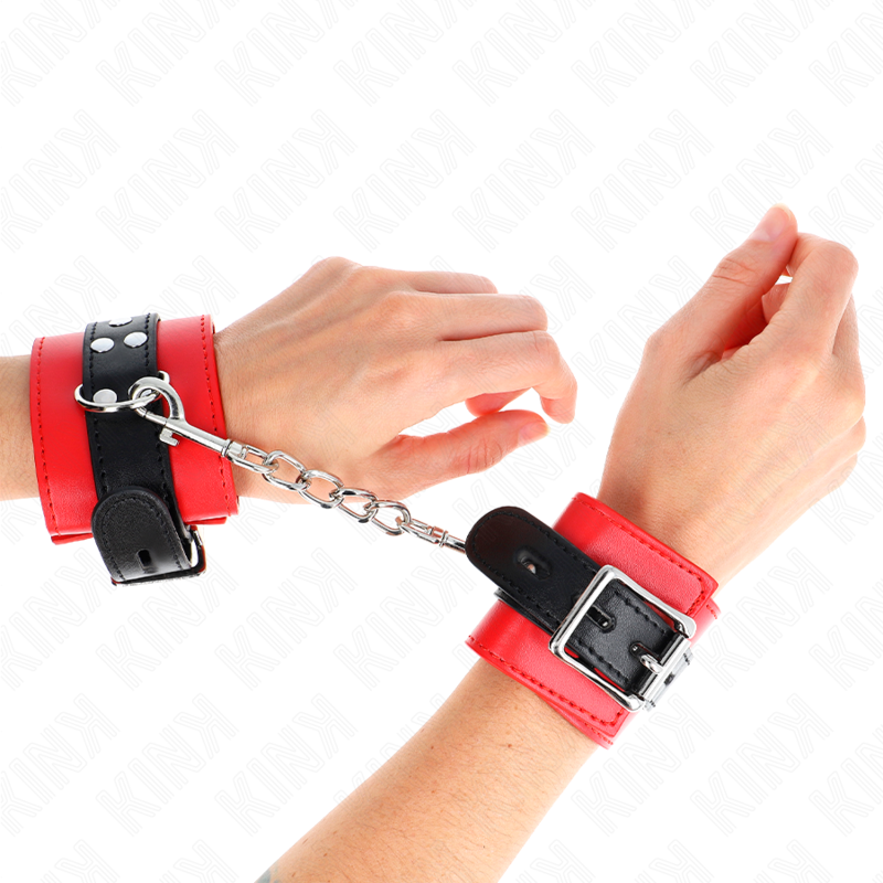 KINK - MANETTE ROSSE CON FASCIA NERA REGOLABILE 17-28 CM X 6 CM