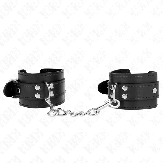 KINK - CINTURINI DA POLSO NERI REGOLABILI 20-23 CM X 5,5 CM