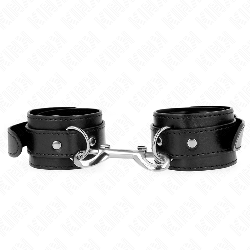KINK - CINTURINI DA POLSO NERI  CON  RIVETTI SINGOLI REGOLABILI 17-28 CM X 5 CM
