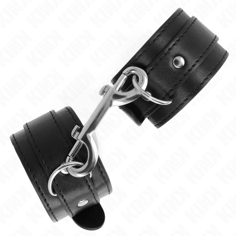 KINK - CINTURINI DA POLSO NERI  CON  RIVETTI SINGOLI REGOLABILI 17-28 CM X 5 CM