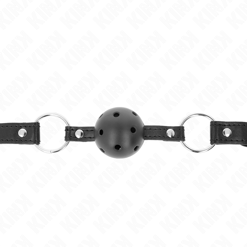 KINK - BALL GAG CON SFERA NERA RIGIDA FORATA 4,5 CM  MODELLO 1 63,5 X 2 CM