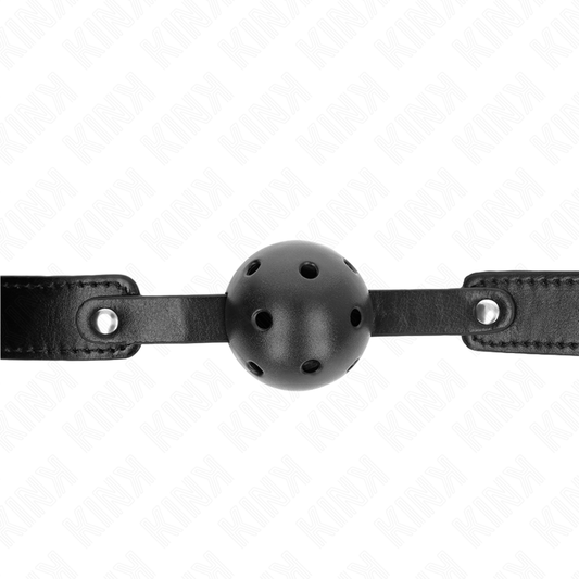 KINK - BALL GAG FORATO NERO 4,5 CM MISURA GAG 65 x 2,5 CM