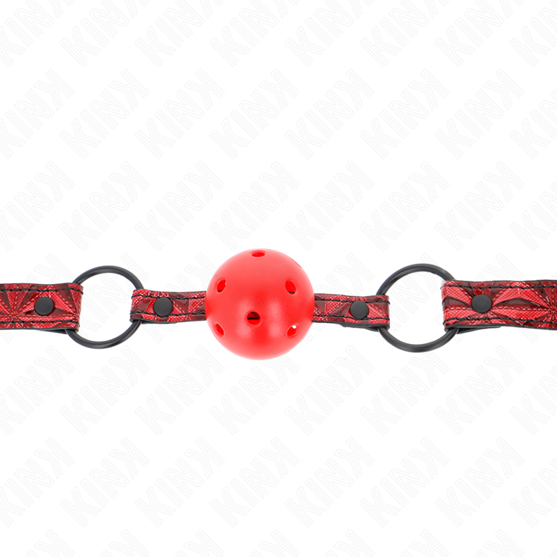 KINK - BALL GAG A MOTIVO DIAMANTE CON SFERA  4,5 CM  MODELLO 1  MISURA 64,5 CM REGOLABILE 42-60 CM