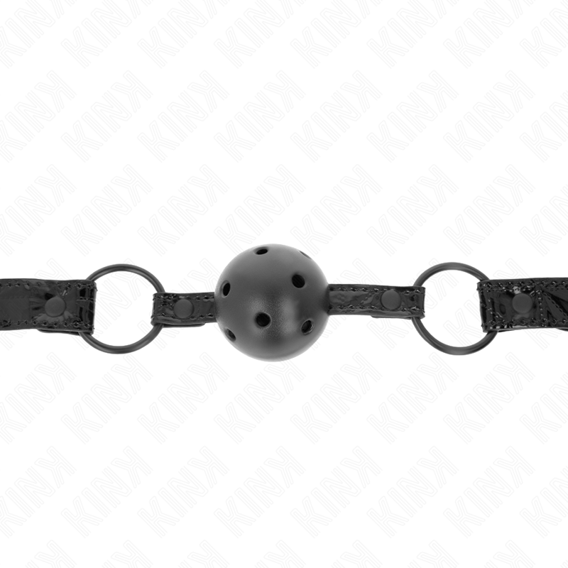 KINK - BALL GAG A MOTIVO DIAMANTE  CON SFERA FORATA 4,5 CM MODELLO 3 MISURA 64,5 CM REGOLABILE 42-60 CM