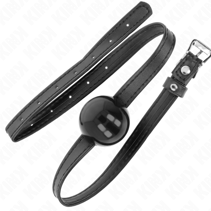 KINK - BALL GAG CON SFERA 4 CM NERA DESIGN SIMPLICITY MISURA 60 x 2 CM