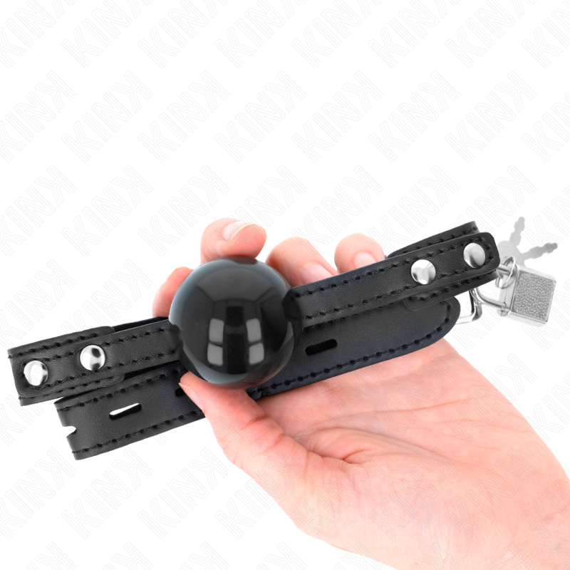KINK - BALL GAG CON SFERA 4 CM IN TPE MORBIDO MODELLO 3 60 x 2 CM REGOLABILE 37-52 CM