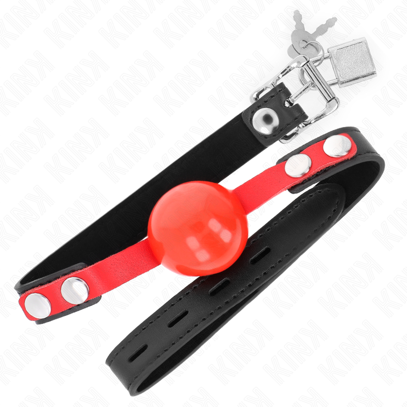 KINK - BALL GAG CON SFERA 4 CM IN TPE MORBIDO MODELLO 4 60 x 2 CM REGOLABILE 37-52 CM
