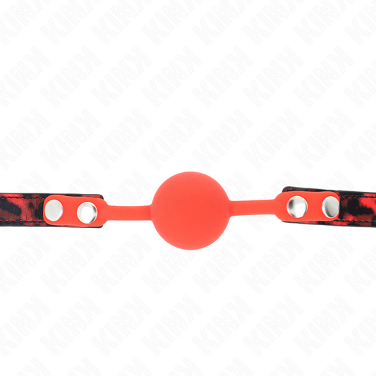 KINK - BALL GAG MODELLO 2 CON SFERA  IN SILICONE 4 CM CON LUCCHETTO 60 x 2 CM
