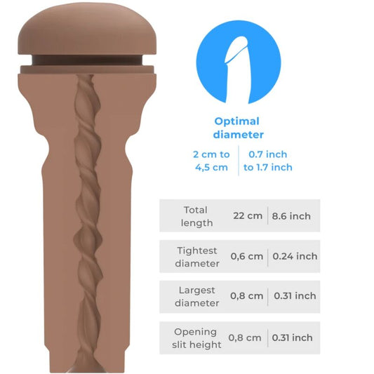 KIIROO - FEEL MASTURBATORE CON ANO EXTRA STRETTO  COLORE MARRONE